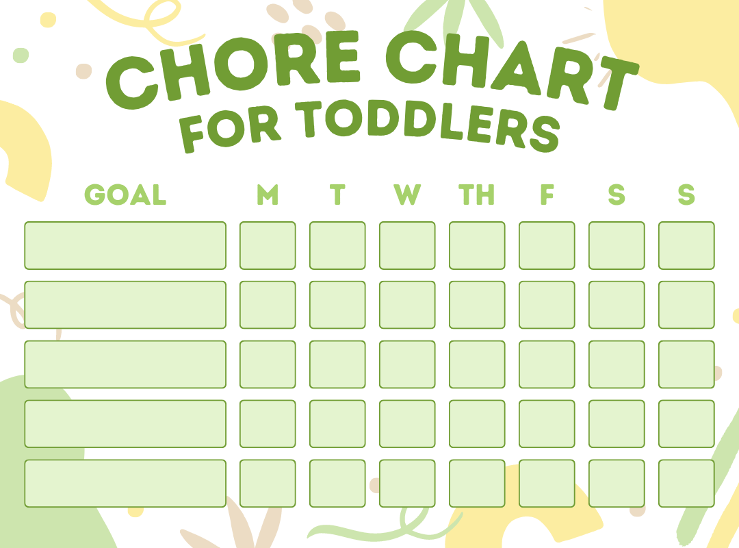 Chore chart for toddlers