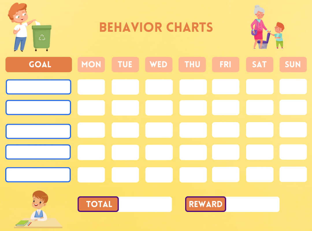 FREE Printable Behavior Chart Kids Chore Charts