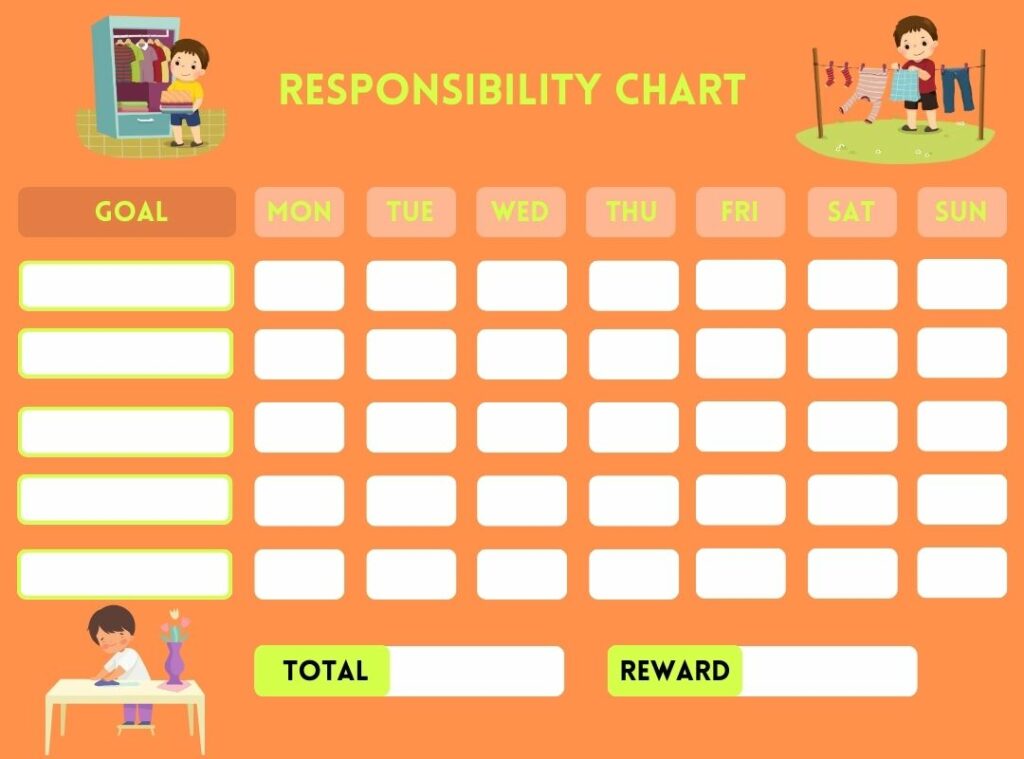 FREE Printable Responsibility Chart | Kids Chore Charts