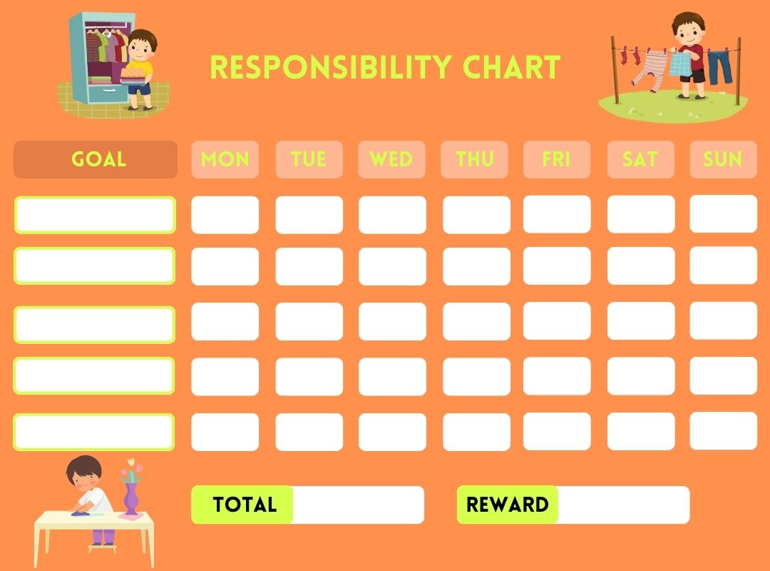 FREE Printable Responsibility Chart Kids Chore Charts